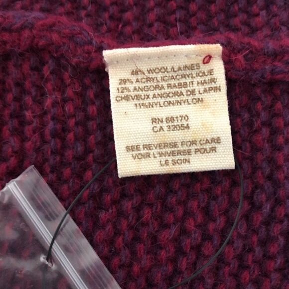 Free People wool angora ombre long button front cardigan sweater S - Picture 6 of 6